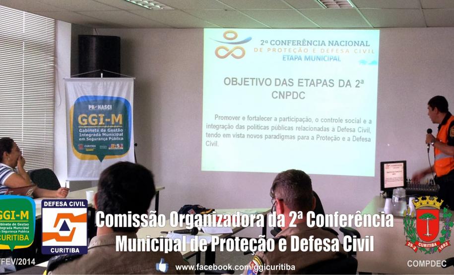 A Comissão Organizadora da 2ª Conferência Municipal de Proteção e Defesa Civil se reuniu pela segunda vez no GGI.