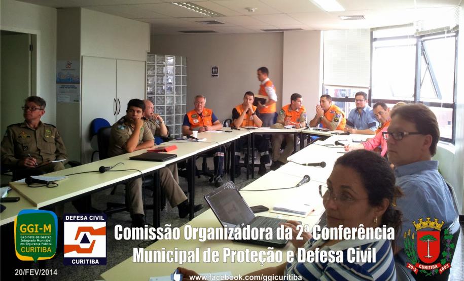 A Comissão Organizadora da 2ª Conferência Municipal de Proteção e Defesa Civil se reuniu pela segunda vez no GGI.